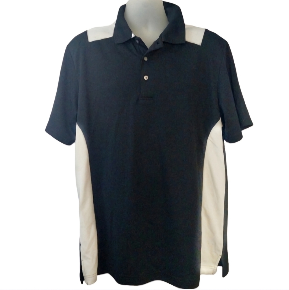 PGA Tour 🏌♂️Airflux Polo Shirt Black and Grey Size L